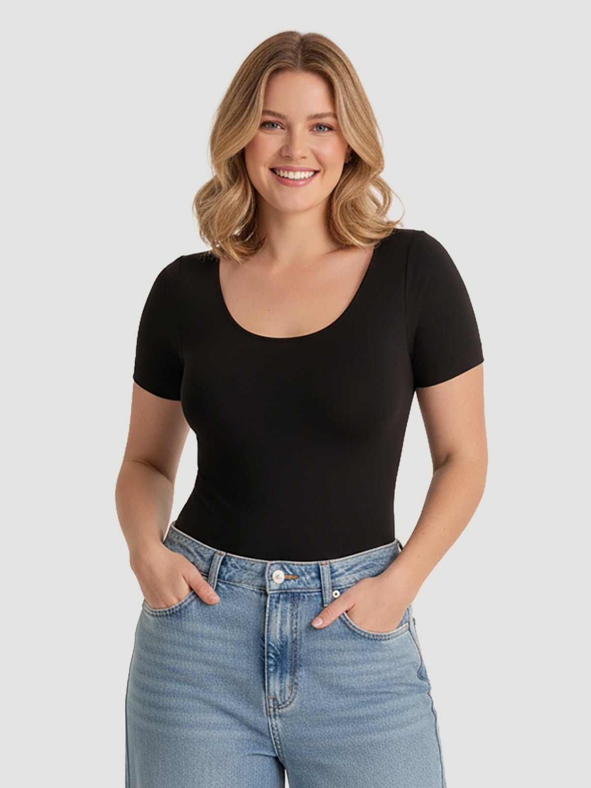 Short-Sleeve Shaping Smoothing Top