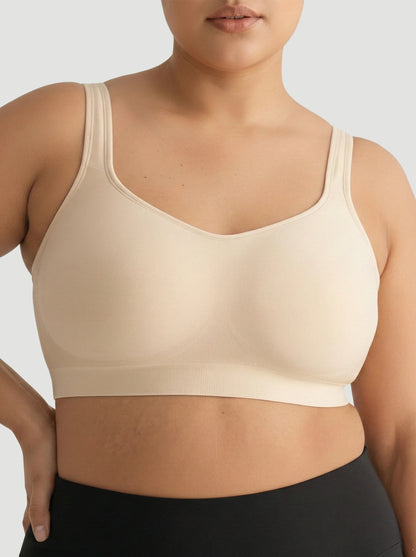 2-Pack Adjustable Wire Free Shaper Bra (Cups A-FF) + FREE Bra Extender