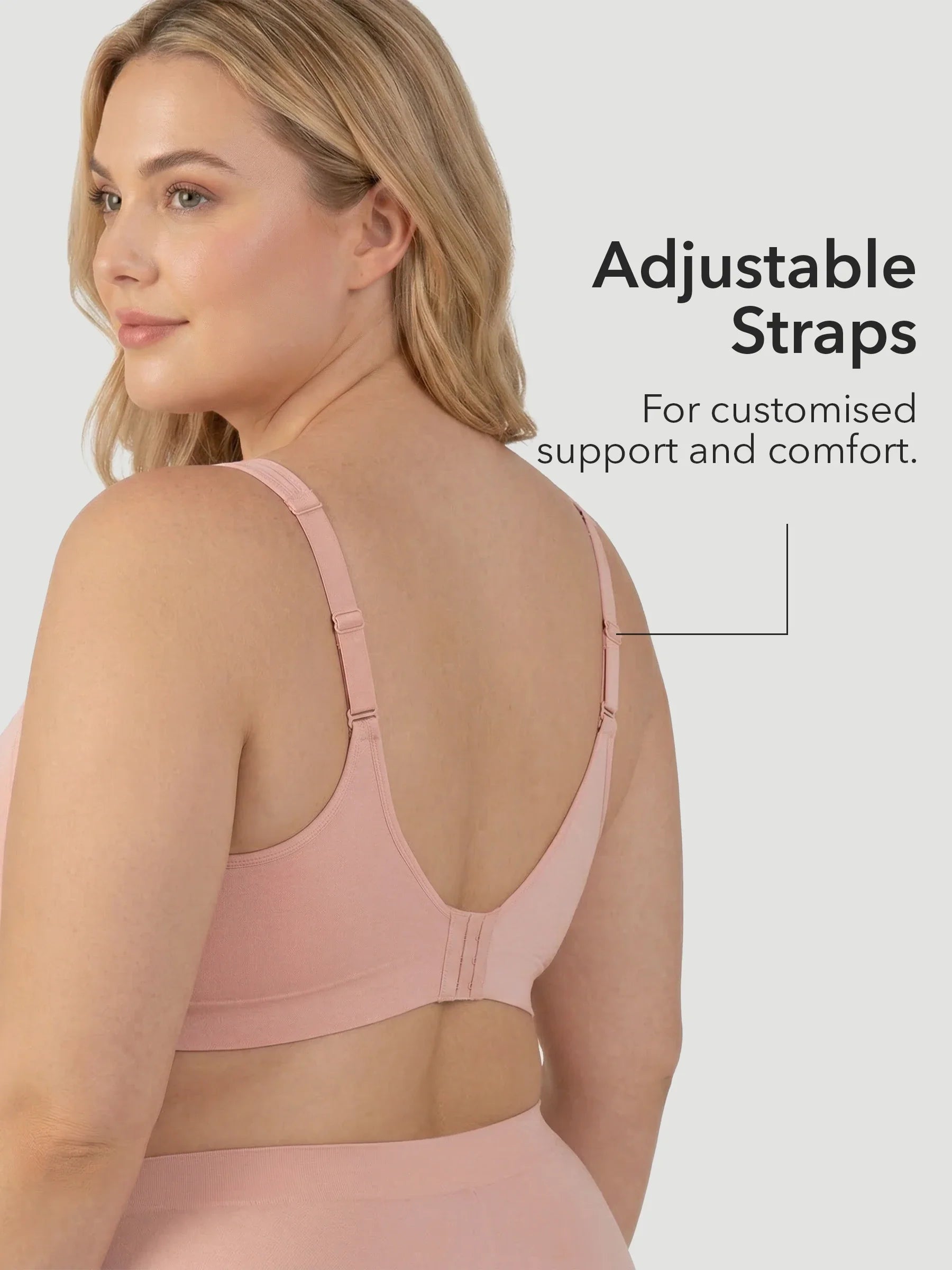 Adjustable Wire Free Shaper Bra (Cups A-FF) + FREE Bra Extender