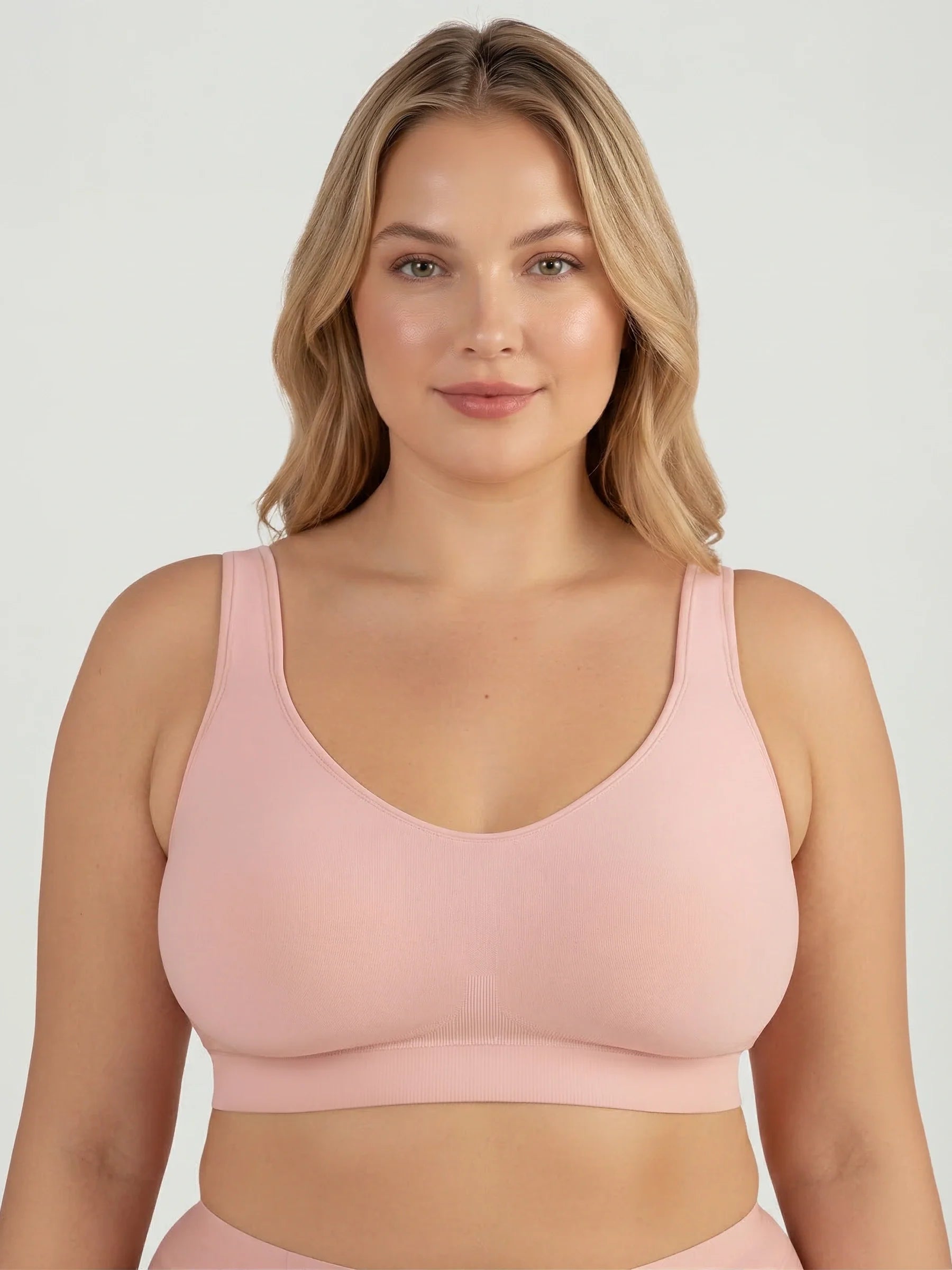 2-Pack Adjustable Wire Free Shaper Bra (Cups A-FF) + FREE Bra Extender