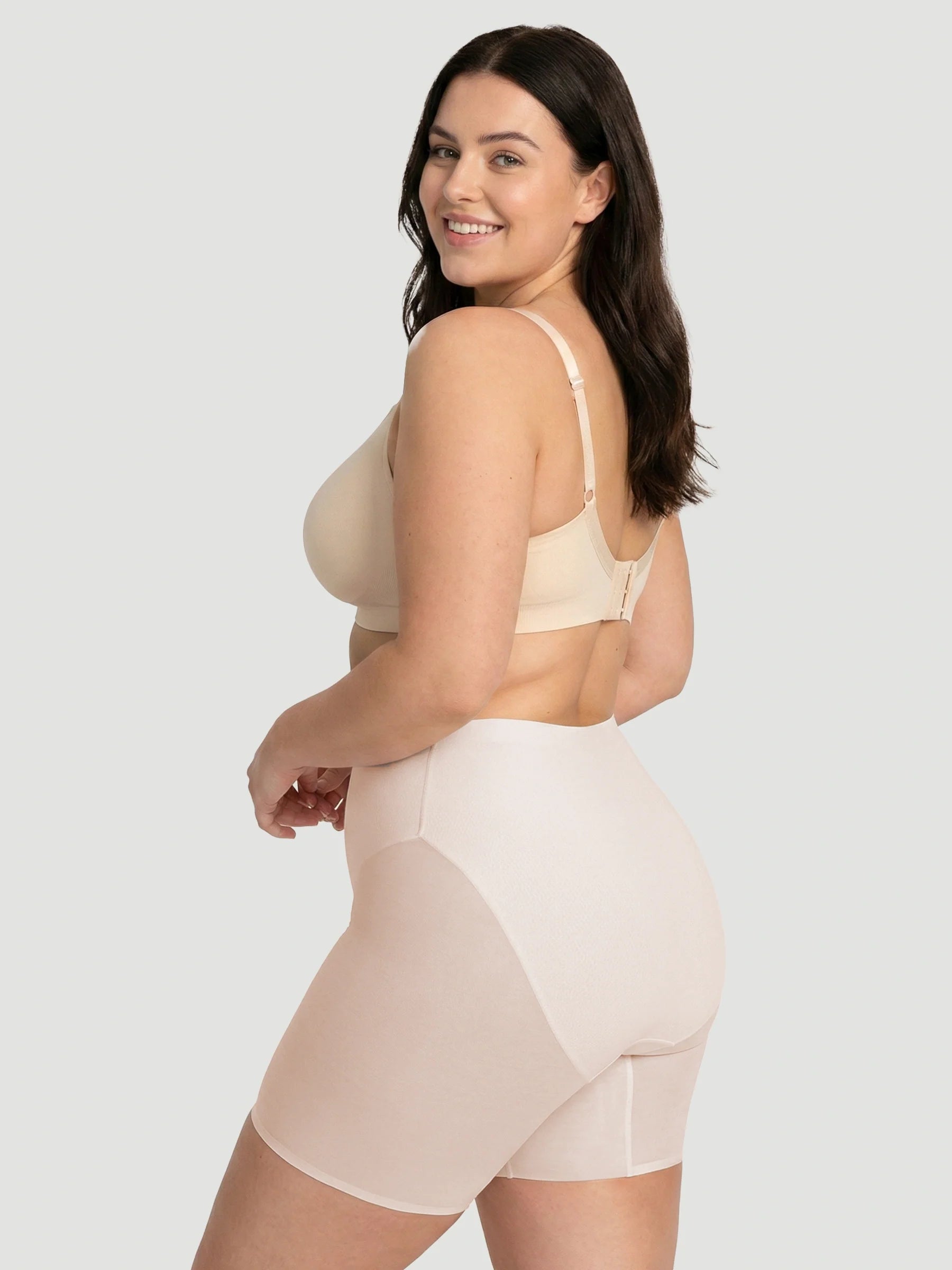 High-Waisted Mesh Shaping Shorts