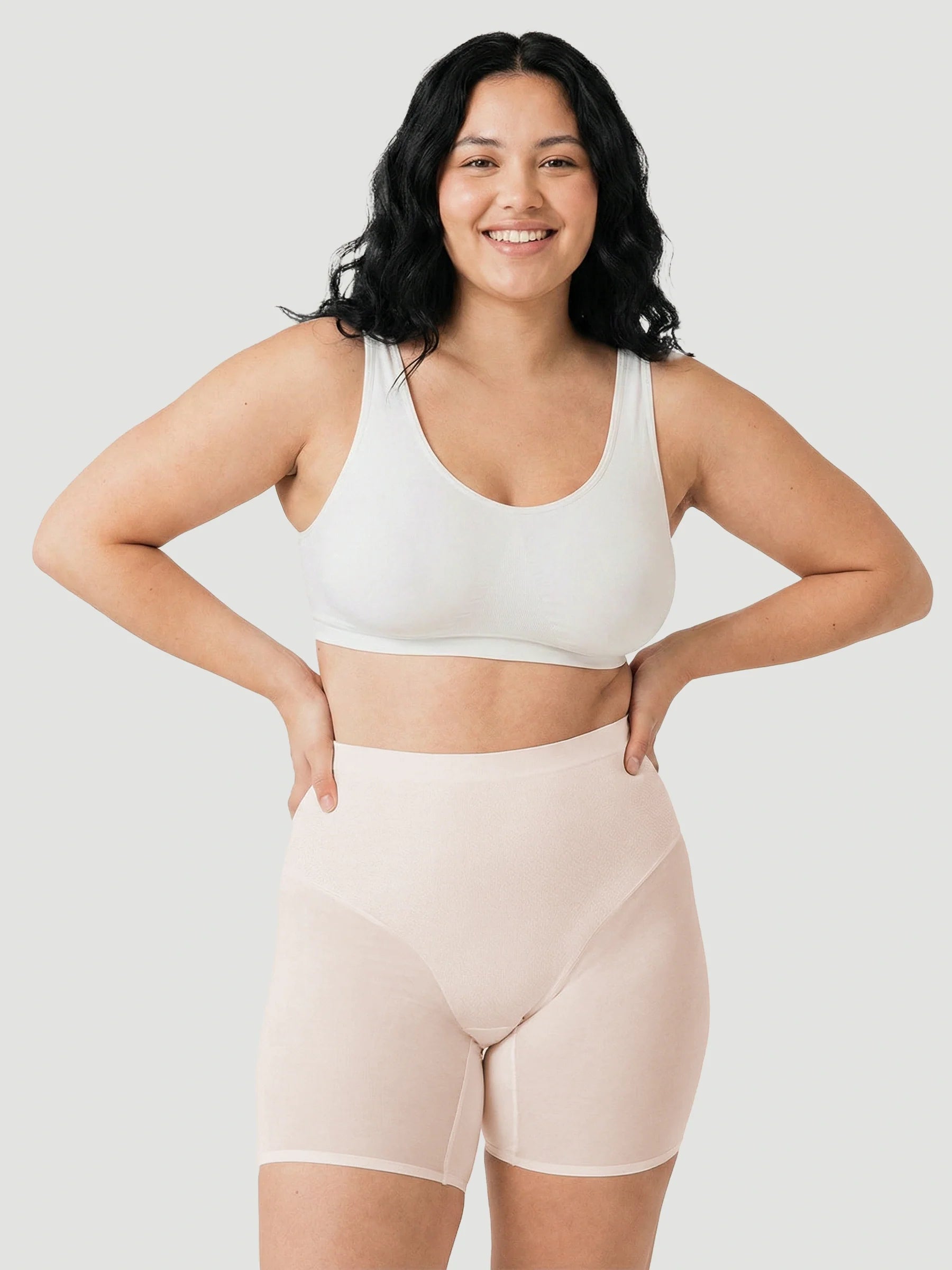 High-Waisted Mesh Shaping Shorts