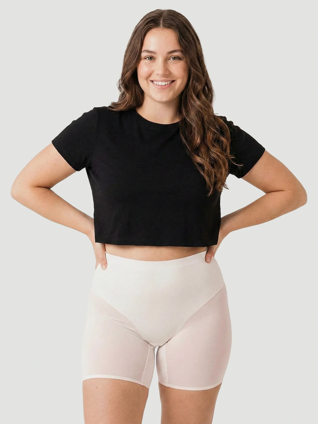 High-Waisted Mesh Shaping Shorts