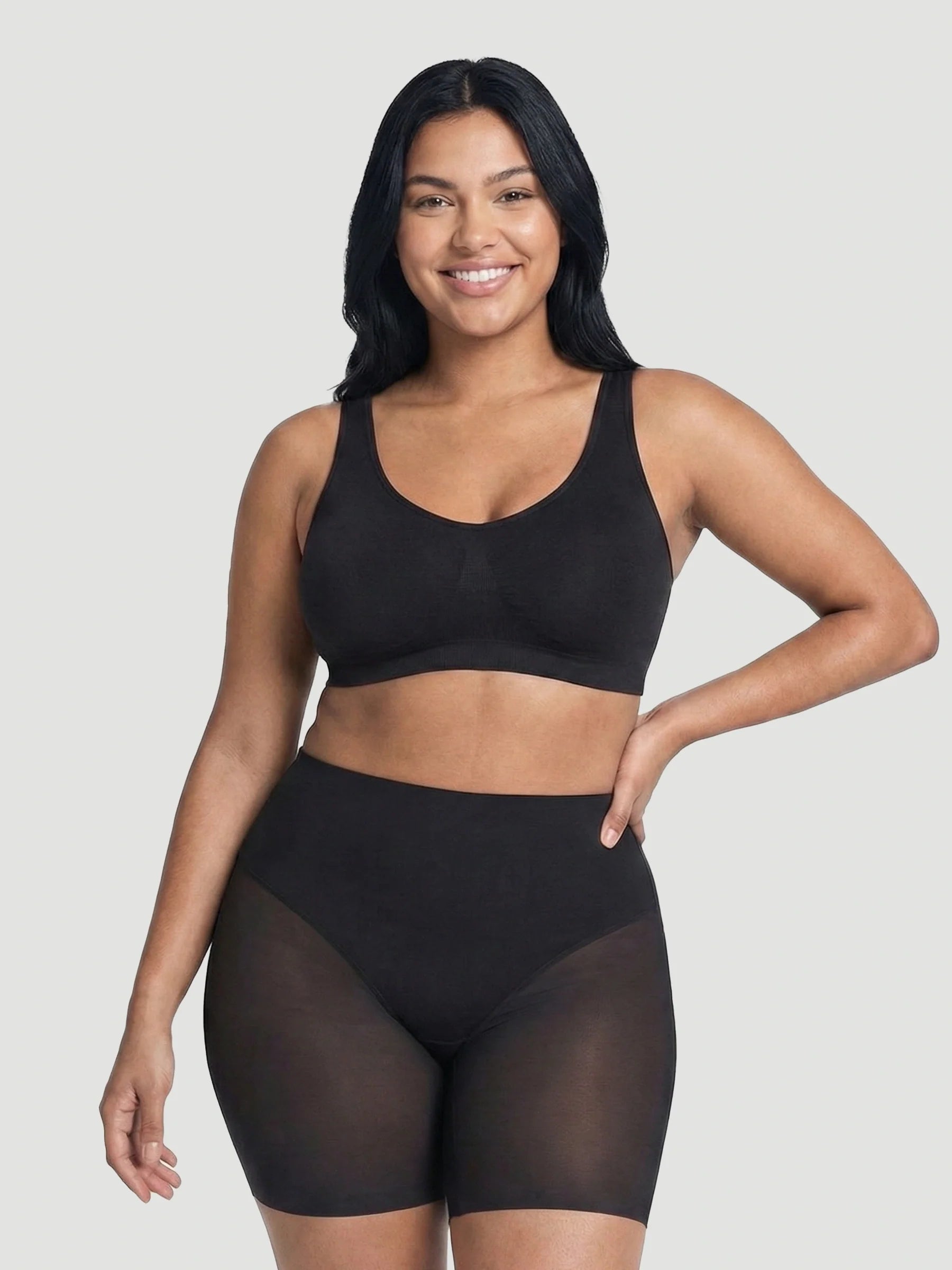 High-Waisted Mesh Shaping Shorts