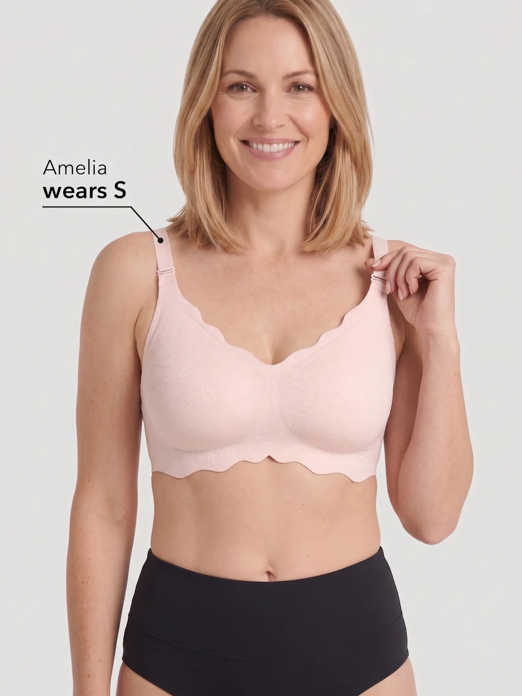 NEW DROP - LIMITED STOCK - Scalloped Push-Up Wireless Jelly Bra
