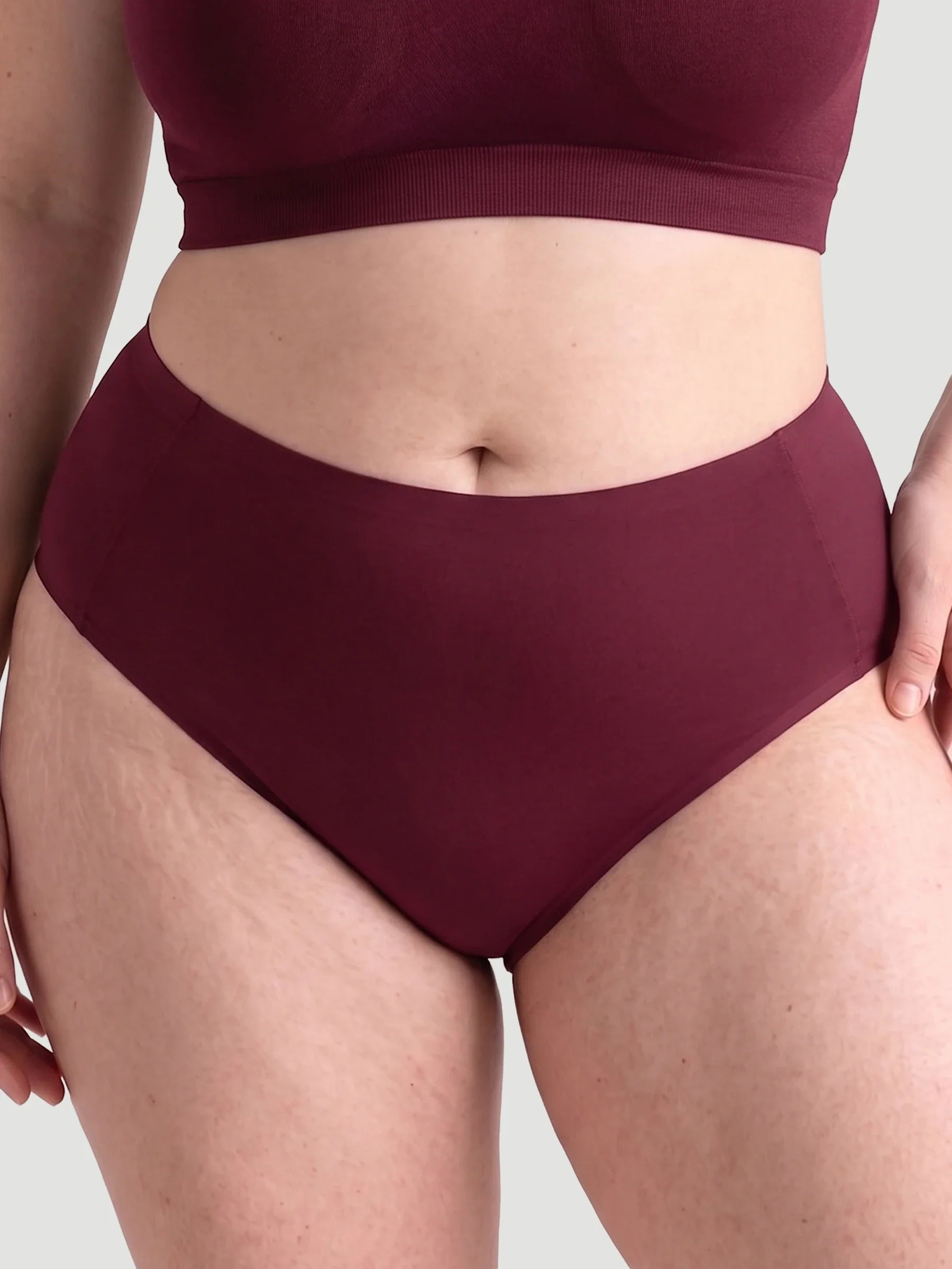 High Waist Seamless Bonded Brief Underwear